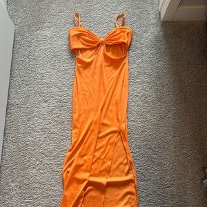 Vibrant Orange Maxi Dress